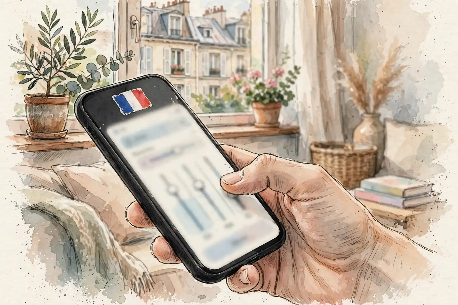Main réglant les limites de dépôt sur mobile